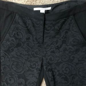 Dianne Von Furstenberg  lace and fabric pants